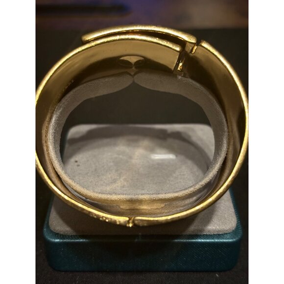 Kate Spade Gold-Tone Pyramide Stud Turnlock Bangle Bracelet - Picture 6 of 13